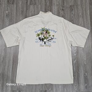 Tommy Bahama Cream Men's Shirt 100% Silk